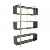 Hanah home polica za knjige bruti anthracite gold