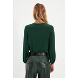 Trendyol Emerald Green Knitted Double Breasted Blouse | shoptok.hr