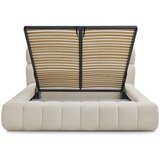 Bobochic Paris Bež tapecirani bračni krevet s prostorom za odlaganje s podnicom 180x200 cm Mont Blanc – | shoptok.hr