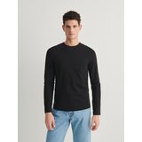 Reserved bluza z dolgimi rokavi slim fit - črna Cene