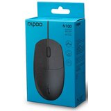 Rapoo Miš N100, žičani, crni | shoptok.hr