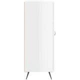 vidaXL Komoda visok sijaj bela 69,5x34x90 cm inženirski les | Shoptok.si