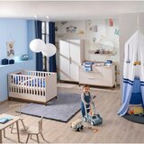 Jimmylee OTROŠKA POSTELJICA Matteo masivno 74/92/144 cm barve oreha, kašmir | Shoptok.si