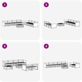  Set vanjskih sofa 8 pcs Prirodna 79 x 79 x 37 cm | shoptok.hr