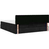 vidaXL Otomanski krevet s madracem i LED crni 160x200cm tkanine | shoptok.hr