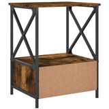 vidaXL Nočna omarica dimljen hrast 50x41x65 cm inženirski les | Shoptok.si