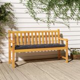 vidaXL Blazina za klop črn karo vzorec 180x50x7 cm blago Cene