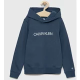 Calvin Klein Jeans Otroška bombažna mikica s kapuco