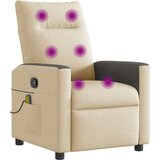  Masažni naslonjač od tkanine krem | shoptok.hr