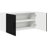 vidaXL Stenska kuhinjska omarica Črna 80 x 31 x 40 cm Konstruiran les | Shoptok.si