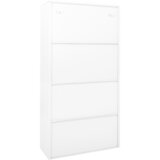  Uredski ormarić s kliznim vratima bijeli 90x40x180 cm čelični | shoptok.hr