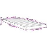  Krevet s daskama Umjetnički hrast 90 x 200 cm Konstruirano drvo | shoptok.hr