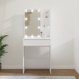 vidaXL Toaletna mizica z LED lučkami bela 60x40x140 cm Cene