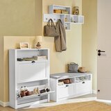 SoBuy predsoba za čevlje v beli barvi v skandinavskem slogu, (20814941) | Shoptok.si