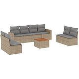 Maison Chic Seti vrtnega pohištva - Vrtna garnitura - Vrtni pohištvo set 9-delna z blazinami bež poli ratan, (21806265) | Shoptok.si