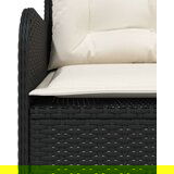  2-dijelna vrtna garnitura od poliratana s jastucima crna | shoptok.hr