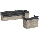  8-dijelni set vrtnih sofa od poliratana s jastucima svjetlosivi | shoptok.hr