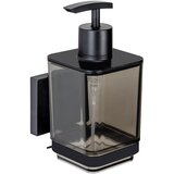 Wenko Crni plastičan samoljepljiv dozator sapuna 340 ml Quadro – Cijene