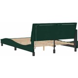  Okvir kreveta s LED-om bez madraca Hanko tamnozeleni 140x190 cm baršunasti | Eponuda.com