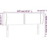  Uzglavlje s ušima crno 147x23x78/88 cm od tkanine | shoptok.hr