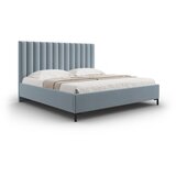 Mazzini Beds Svijetlo plavi tapecirani bračni krevet s prostorom za odlaganje s podnicom 160x200 cm Casey – | shoptok.hr