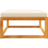 vidaXL Vrtni stolček za noge z blazino 65x65x29 cm trden akacijev les | Shoptok.si