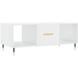 Maison Chic Klubska mizica - kavna mizica - Nizka mizica visok sijaj bela 102x50x40 cm inženirski les, (21752388) Cene