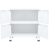 vidaXL arhivska omarica bela 75x40x80 cm jeklo | Shoptok.si