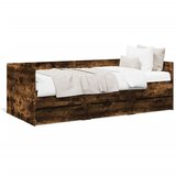 vidaXL Dnevni krevet s ladicama boja dimljenog hrasta 75x190 cm drveni Cijene
