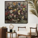  Slika - Eugène Delacroix – Bouquet of Flowers 80x80 U crnom drvenom okviru | shoptok.hr