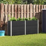  Povišena vrtna gredica 200 x 50 x 91 cm WPC siva | shoptok.hr