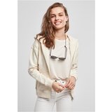 Urban Classics Women's Organic Terry Zipper Hooded Fabric White Sand | shoptok.hr
