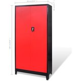  Ormar za alat s kutijom čelični 90 x 40 x 180 cm crveno-crni | Eponuda.ba