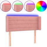 vidaXL LED posteljno vzglavje roza 103x16x78/88 cm žamet, (20933380) | Shoptok.si