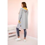 Kesi Two-tone cape with hood mustard+gray | shoptok.hr