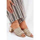 Boto Ladies Slip-ons With Braiding On Heel Golden Ciariloria | Eponuda.ba
