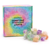 Kristalne čarobne lučke – Mešani kristali - Gemstone, led lights - Home warming - Božič