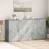 vidaXL Komoda 2 kom siva boja betona 79x38x80 cm od konstruiranog drva | shoptok.hr
