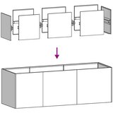 vidaXL Planter Black 120x40x40 cm Hladno valjano jeklo | Shoptok.si