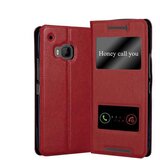 Cadorabo Ohišje, združljivo z HTC ONE M9 v žafranovo rdeča - Zaščitni ovitek z magnetnim zapiranjem, stoječo funkcijo in 2 okencema za gledanje, (20551626) | Shoptok.si