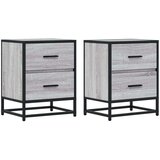vidaXL Nočna omarica 2 kosa siva sonoma 40x31x50 cm inženirski les | Shoptok.si