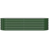  Povišena vrtna gredica od pocinčanog čelika 152 x 40 x 36 cm zelena | shoptok.hr