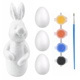 Bunny Styrofoam Decoration Painting Kit 3 Eggs Paint | Shoptok.si