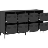  Komoda crna 135x39x73,5 cm hladno valjani čelik | Eponuda.com