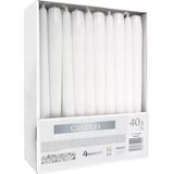 ISO TRADE bijele konusne svijeće 24,5 cm, set od 40 komada | shoptok.hr