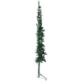  Ozka umetna polovična novoletna jelka s stojalom zelena 180 cm, (20887616) | Shoptok.si