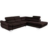 Hom`in KOTNA SEDEŽNA GARNITURA, tkanina temno rjava | Shoptok.si