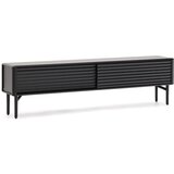 Kave Home Črna TV omarica v hrastovem dekorju 200x57x35 cm Lenon – | Shoptok.si