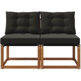  2 kom. Vanjska srednja sofa Masivno bagremovo drvo, Tekstilen | shoptok.hr