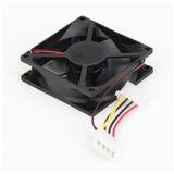 E-green Ventilator za kućište 80x80x25mm na molex, crni